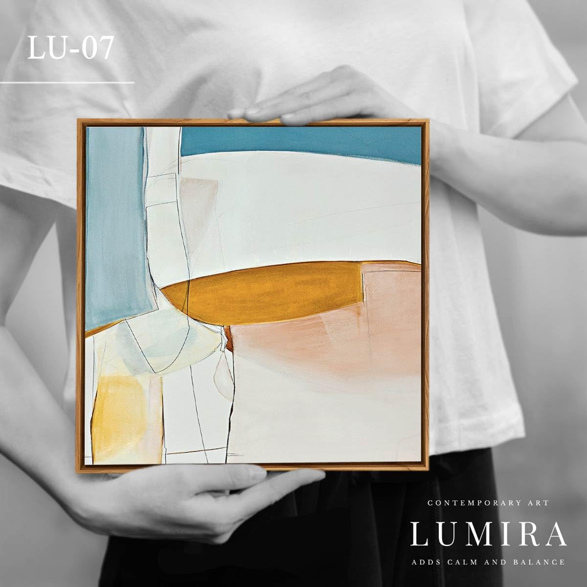 LUMIRA アートパネル 2枚セット 32cm×32cm 北欧 インテリア 絵画 グレー ブラック シンプル 上品なデザイン 壁掛け リビング 玄関 寝室 おしゃれでバランスの取れた組み合わせ ホテルライクインテリア 額付き アートフレーム ルミラ (lu-gh) サムネイル